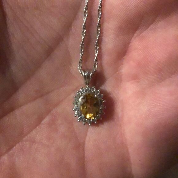 925 Necklace and ring set all citrine size7 - Picture 6 of 6